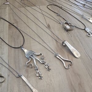 Huge Bundle! Silverplated Flatware Necklaces - Repurposed Flatware Jewelry